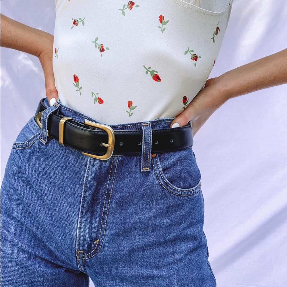 Princess Polly Tyler black belt with gold hardware